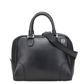 ロエベ アナグラム アマソナ75 ハンドバッグ ショルダーバッグ 2WAY ブラック レザー レディース LOEWE 【中古】